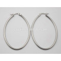 Silver hoops earrings oval small hoop earrings for women